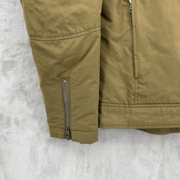 Kuhl Kaffe Racer Jacket Tan Brown Full Zip Quilted Lining Bomber Coat - Picture 2 of 14